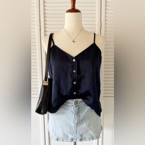 J. Crew Midnight Blue Camisole with Buttons